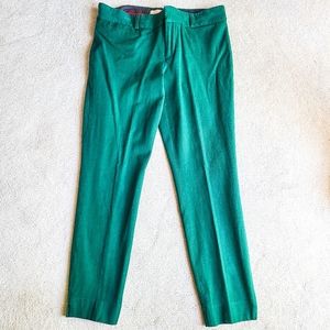 Banana Republic Green Cotton Blend Cropped Pants